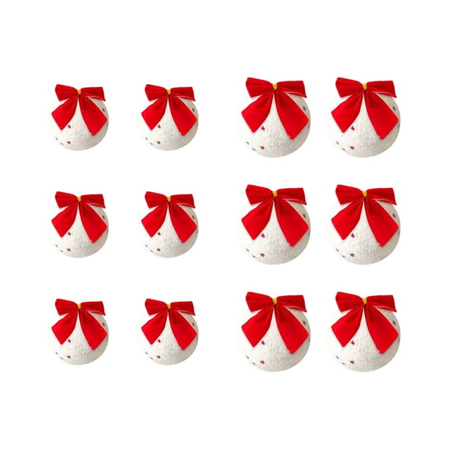 Christmas Ball Decoration Pendant Ball Snowball Pendant Bow Christmas Tree Decoration Scene Layout Window Shop Front
