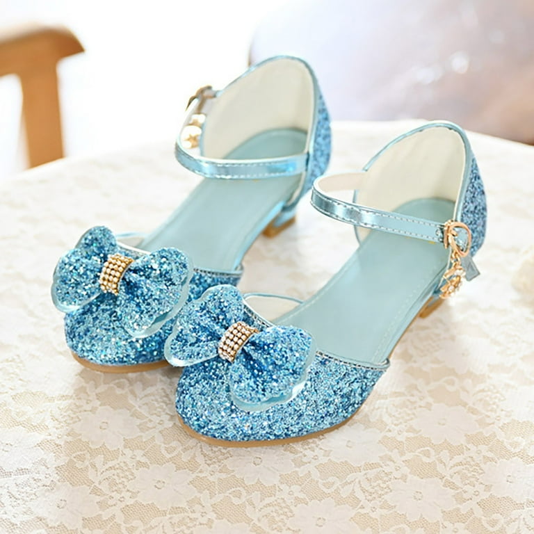 Otqutp Holiday Shoes for Baby Girls Rhinestone Bow Closed Toe