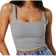thumbnail image 2 of Lovskoo Women's Basic Scoop Neck Tank Tops Cami Tank Summer Sleeveless Tops Gray, 2 of 7