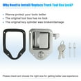 thumbnail image 6 of Unique Bargains 1 Set Truck Tool Box Latch Stainless Steel Toolbox Paddle Lock Handle with Keys for Truck RV Trailer UTV, 6 of 6