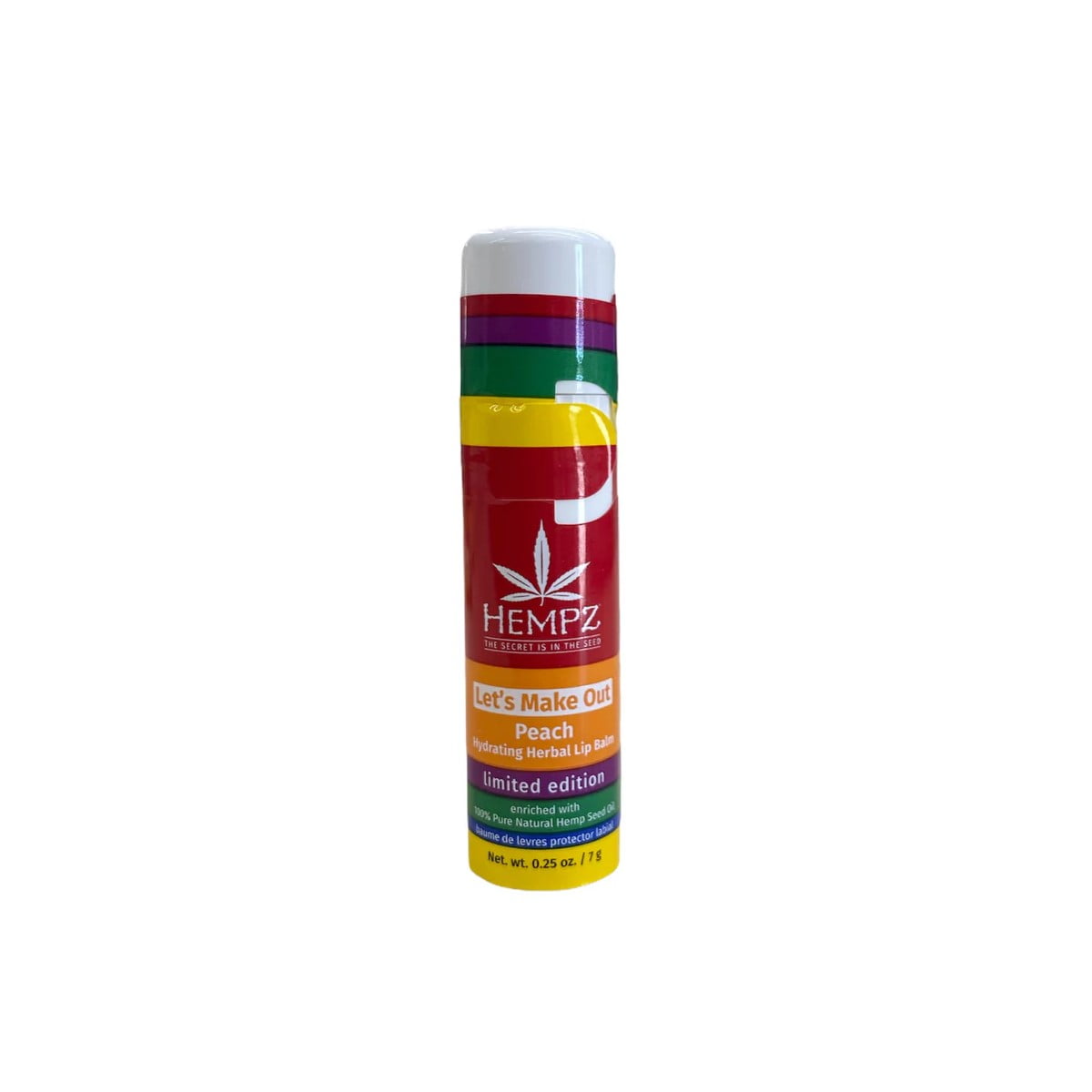 Hempz Let's Make Out Peach Hydrating Herbal Lip Balm Pride Collection