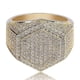 thumbnail image 2 of Nuevo anillo geométrico hexagonal de hip hop para hombre y mujer., 2 of 3