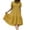 Yellow, variant on Women's 2026 Fit And Flare Dress Women's Summer Solid Color Round Neck Short Sleeve Ruffle Midi Dress Black L