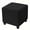 BLACK, variant on BYXAS Ottoman Cover Square Folding Storage (13"- 18") L x (15"- 18") H Ottoman Slipcovers Jacquard Stretch Cube Footrest Foot Stool Covers Protector with Elastic Band (Khaki)