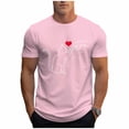 thumbnail image 2 of Zylanna Men's T-Shirts Tee, Short Sleeve Crew Neck Cat Dog Print Summer Fashion Tops for Mens Pink, 2 of 6