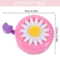 thumbnail image 3 of BESTOYARD 2Pcs Red Chrysanthemum Shaped Bike Bell Easy Install Cycling Accessory, 3 of 6