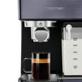 thumbnail image 4 of Chefman 6-in-1 Espresso Machine with Built-In Milk Frother, 15-BAR Pump, Color Display, One-Touch Single or Double Shot Espresso for Cappuccinos and Lattes, XL 1.8-L Water Reservoir, Black Stainless, 4 of 6