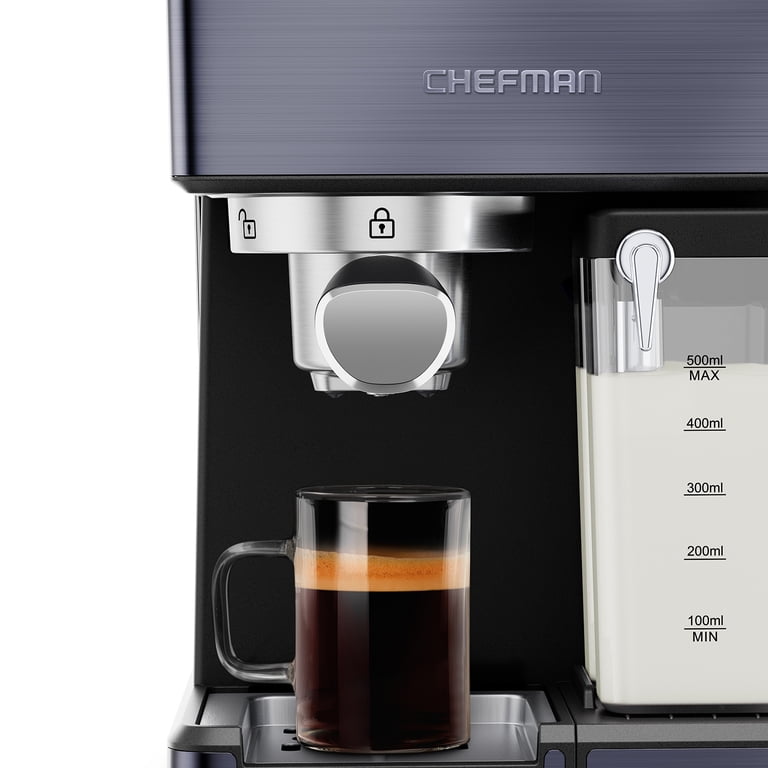 Chefman 6-in-1 Espresso Machine, 15-BAR Pump, Color Display, Built