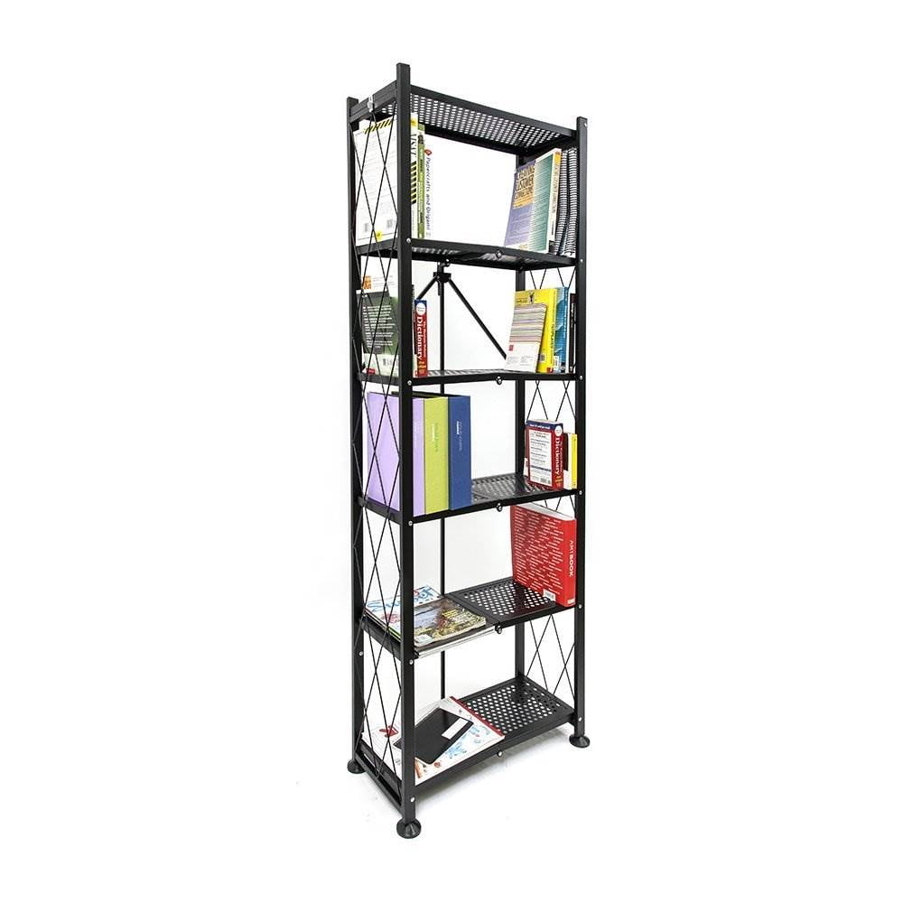 Origami 6 Shelf Bookcase Open Organizer Freestanding Living Room Shelves