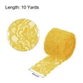 thumbnail image 2 of Unique Bargains Lace Trim 10 Yards 2 Inch Flower Elastic Lace Ribbons for Package Decoration Wedding Headbands Yellow, 2 of 5