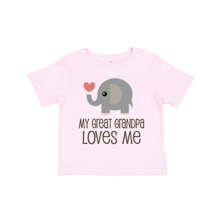

Inktastic Great Grandpa Loves Me Gift Toddler Boy or Toddler Girl T-Shirt