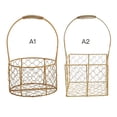 thumbnail image 5 of Golden Iron Crafts Hand Gift Flower Basket Handheld Flower Basket Flower Bundle Packaging Basket, 5 of 21
