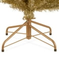 thumbnail image 3 of National Tree 6' Pencil Champagne Gold Tinsel Artificial Christmas Tree - Unlit, 3 of 5