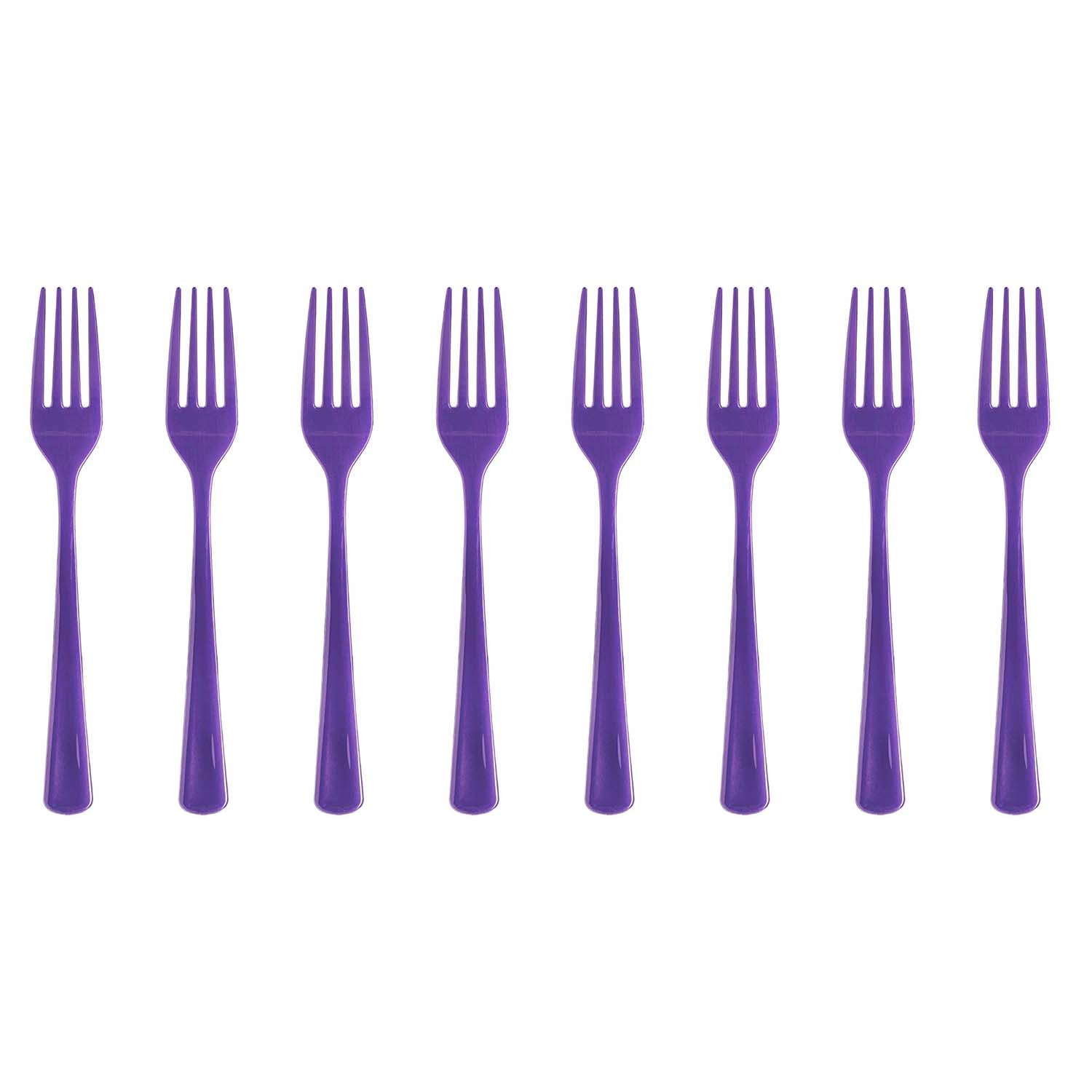 Solid Color Premium Plastic Cutlery, Heavy Duty Plastic Disposable