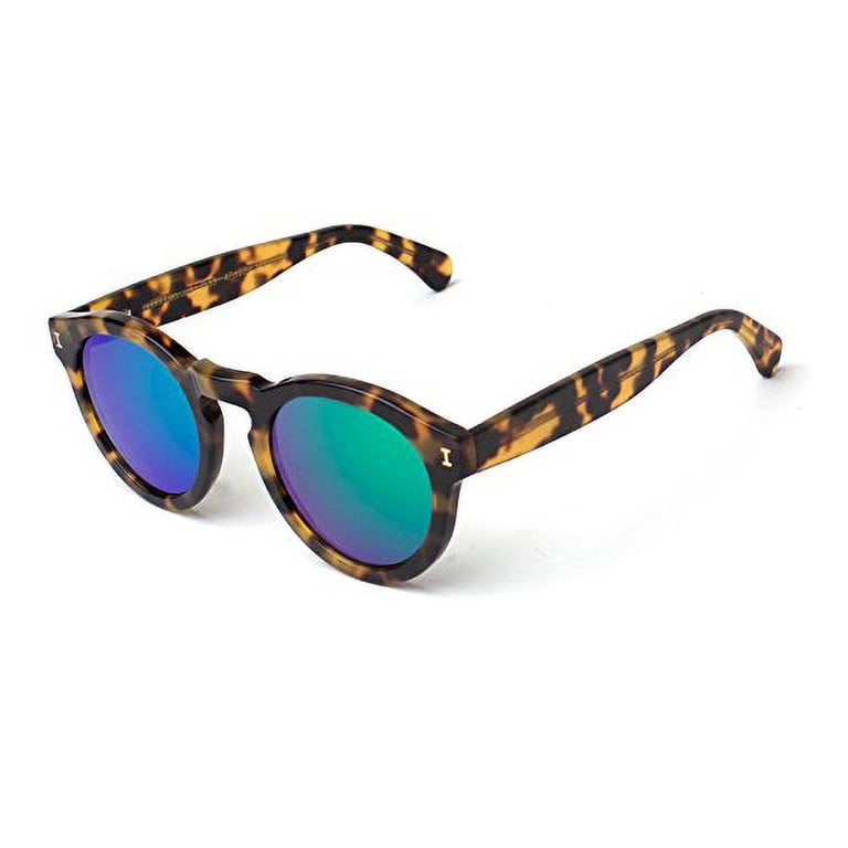Illesteva Leonard Tortoise with Green Mirrored Lenses  display picture 3