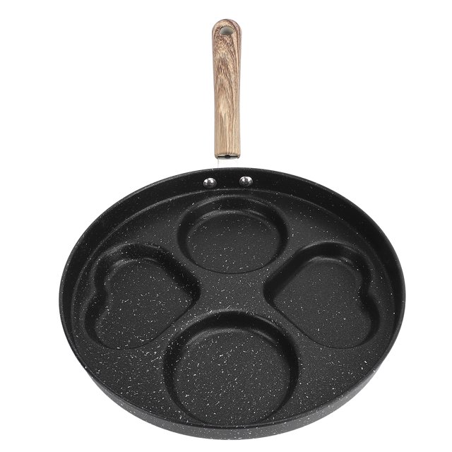 Nonstick Divided Grill Pan, Versatile Breakfast Grilling Pan with Iron Material, Effective Heat Conducting Skillet, Ideal for Frying Eggs, Burgers, Pancakes At Home