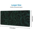 thumbnail image 3 of Green Topographic Gaming Mouse Pad - Large Rubber Keyboard Mat, Non-Slip Extended Desk Pad, Perfect for Work, Game, Office, Home, 3 of 6