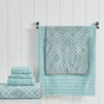 thumbnail image 5 of Modern Threads Oxford 6-Piece Cotton Towel Set, Aqua, 5 of 23