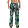 thumbnail image 4 of FREEAMG Tropical Palm Trees Camo Pajama Pants for Men, Men's Separate Bottoms, Pure Cotton Comfortable Lounge Pants?31?, 4 of 7