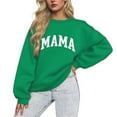 thumbnail image 2 of Craaazy Sweatshirts For Women Crewneck Long Sleeve Shirts Mama Printed Blouse Gifts For Women, 2 of 3