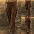 thumbnail image 2 of Xdegoge Fringe Jeans for Women Flared Leg High Rise Boho Suede Pants with Side Tassels Trendy Casual Party Streetwear, 2 of 9