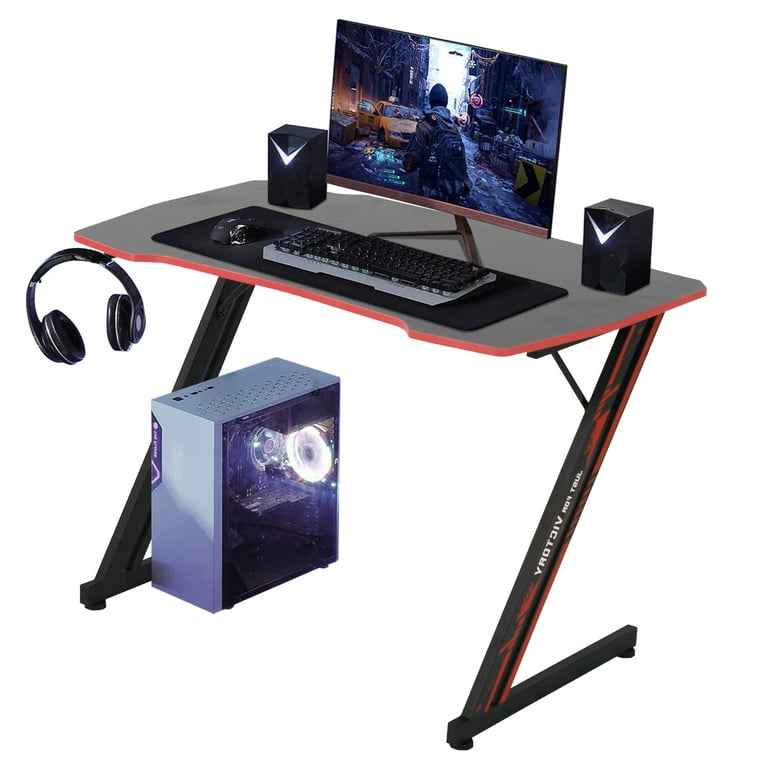 CL.HPAHKL 40/48Inch Z-Shape Gaming Desk with Headphone Hook