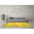 thumbnail image 3 of Ahgly Company Machine Washable Indoor Rectangle Solid Yellow Modern Area Rugs, 4' x 6', 3 of 4
