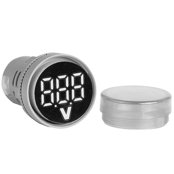 Mini Medidor De Voltaje Probador de voltaje de 22 mm medidor de voltaje potencia de CC 6-100 V pantalla LED digital redonda Sywqhk Para estrenar