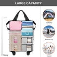 thumbnail image 5 of ELDA Travel Duffel Bag with Detachable Wheels Foldable Rolling Luggage, 5 of 7