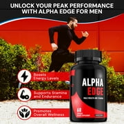 Alpha Edge for Men Dietary Supplement, AlphaEdge Male Formula Pills, 60 Capsules