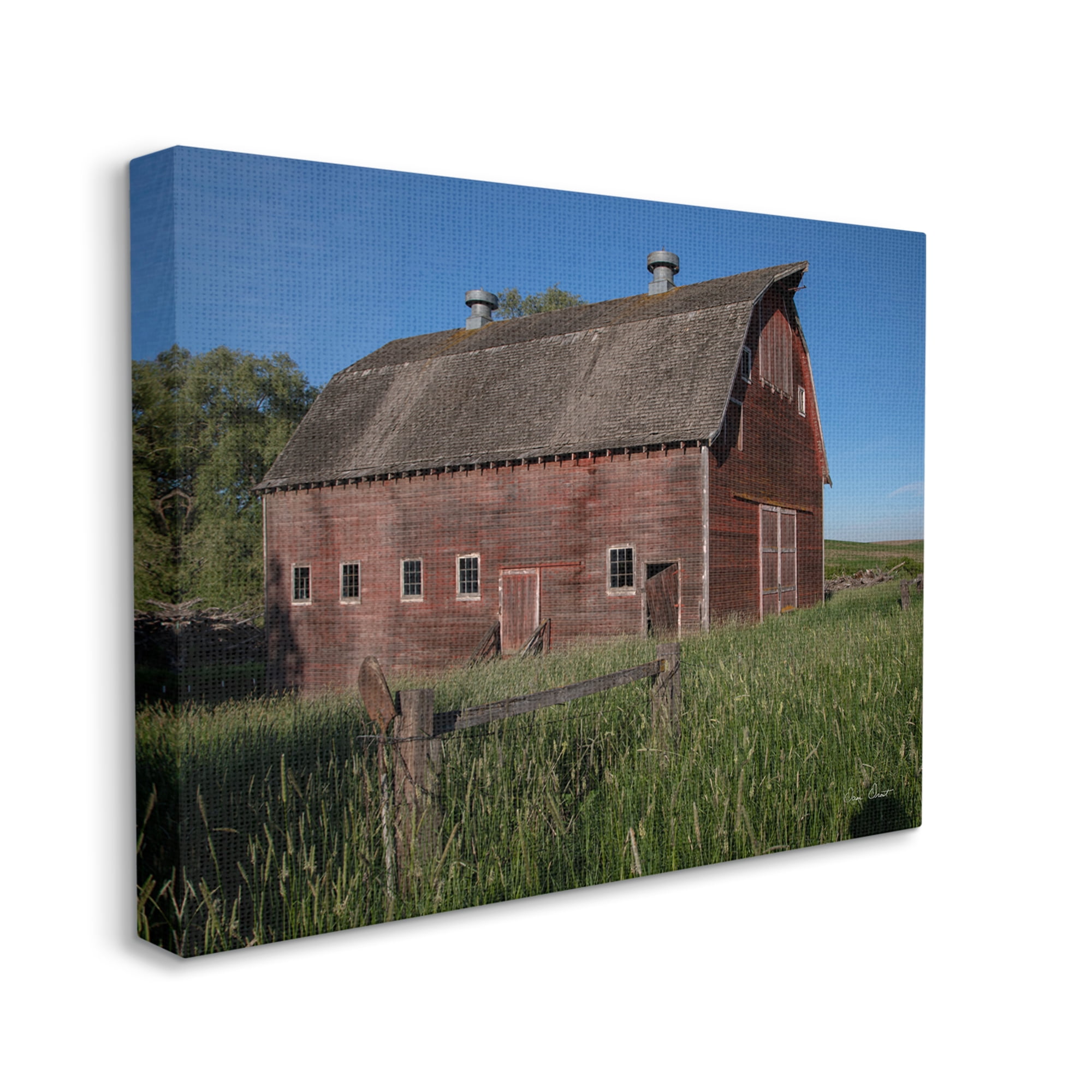 Stupell Industries Rural Barn Photography Nature Photography Gallery Wrapped Canvas Print Wall Art, 20 x 16
