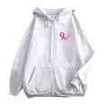 thumbnail image 6 of Yuannlog Mens Zip Up Hoodies With Pocket And Drawstring For Daily Wear And Breast Cancer Awareness Print Basic Pullover Oversized Sweatshirts Tops, 6 of 6