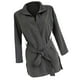 thumbnail image 2 of Chaqueta de manga larga para mujer, abrigo fino y antiviento, gabardina cálida con cinturón, 2 of 9