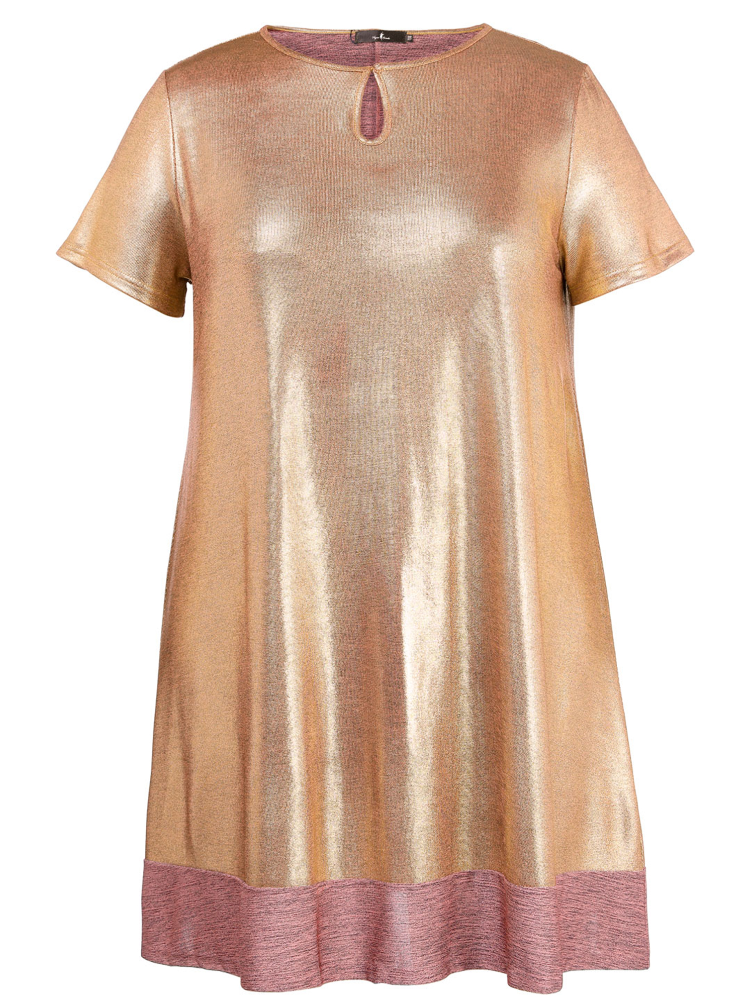 gold metallic dress plus size
