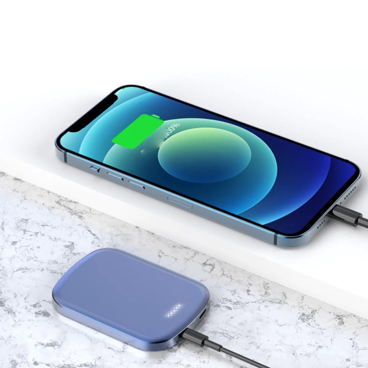 Chargomate Magnetic Portable Wireless Charger And Power Bank For Apple And Android - METALLIC GRAY