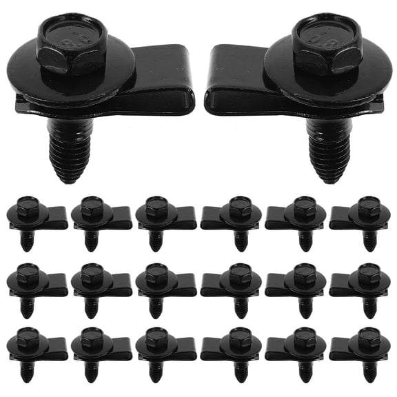 FRCOLOR 20 Sets Heavy-Duty Car Panel Clips and U-Nut Clamp Set Metal Fasteners for Automotive Bumper Engine Body