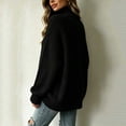 thumbnail image 4 of Edvintorg Sweater for Women Long Sleeve Casual Pullover Top High Neck Loose Knit Sweaters Plus Size Womens Fashion Black XXXL, 4 of 5
