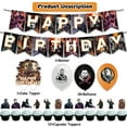 thumbnail image 2 of 32-Piece For Halloween-Michael Myers Cartoon-Themed Party Decoration Set – Includes Banner, Cake Topper, 12 Cupcake Toppers, and 18 Balloons for Festive Celebrations, 2 of 4
