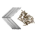 thumbnail image 1 of Supports de Meubles d'Angle en Acier Inoxydable avec Vis (Argent), 1 of 7