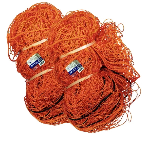 Cannon Sports Soccer Goal Net Replacement - Weatherproof & Heavy Duty 24x8 Orange 2 Pack