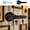 Black/White, variant on Werulen Key Shaped Wooden Key Container, Wall Mounted Entryway Organizer 4 Hooks, Farmstead Decorative Rack Keys, Rustic Welcome Home Key Holder Hallway, Charming Key Storage Front Door Area