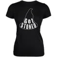 thumbnail image 1 of Halloween Witch Hat Get Stoned Pun Juniors Soft T Shirt, 1 of 1