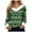 A-Green, variant on Rotm Christmas Sweatshirts for Women Fall T Shirts Christmas Snowflake Graphic Tee Tops Long Sleeve V Neck Plush Trim Pullover(Pink,L)