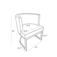thumbnail image 4 of Velvet Navy Blue Accent Chair with Gold Chrome Base - 1 Chair, 4 of 4