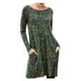 thumbnail image 1 of Gibobby Vestidos de sueter Vestido para mujer Cuello redondo Diario Casual Vestidos sueltos(Verde,XL), 1 of 5