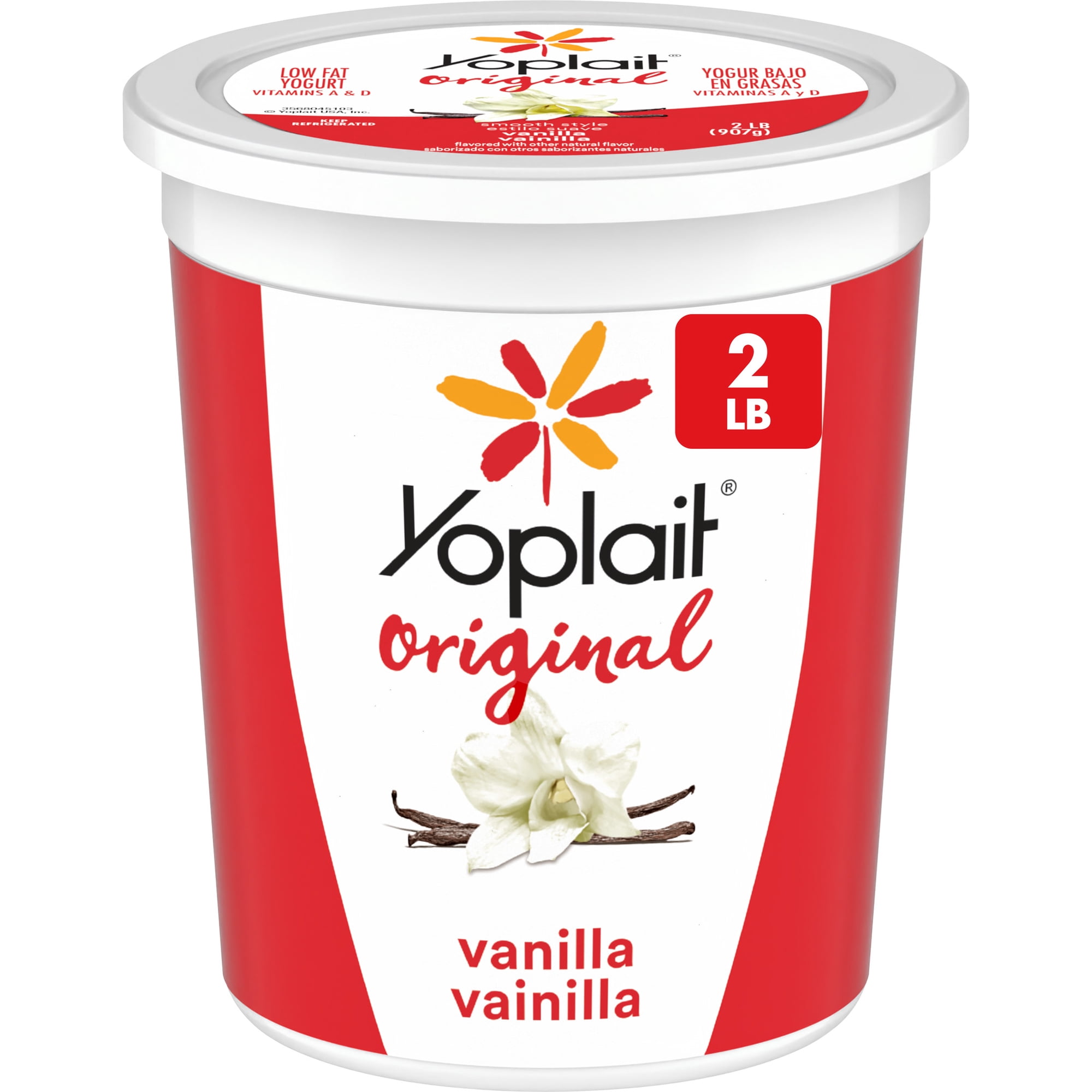Yoplait Original Smooth Style Vanilla Low Fat Yogurt Tub, 32 oz