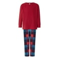 thumbnail image 2 of Family Matching Christmas Pajamas Sets Red Long Sleeve Tops + Plaid Pants or One-piece Outfit for Dog, 2 of 10