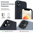 thumbnail image 2 of Liquid Silicone Case for iPhone 12, [Camera Protection] [Anti Fingerprint] [Wireless Charging] 4 Layer Phone Case Protective Cover, Built-in Microfiber Case Cover, 6.1", Black, 2 of 14