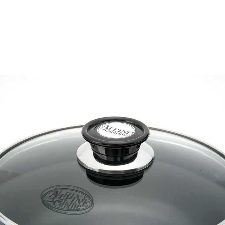 Better Chef 98589230M 6 qt. Round Aluminum Nonstick Dutch Oven in Red with Glass Lid