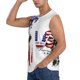 thumbnail image 3 of Balery Patriotic Skull Art Camisetas sin mangas para hombre, absorbe la humedad y protege contra el mal olor.-Small, 3 of 7